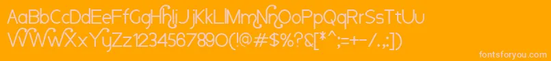 Nauvoo Font – Pink Fonts on Orange Background