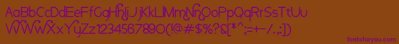 Nauvoo Font – Purple Fonts on Brown Background