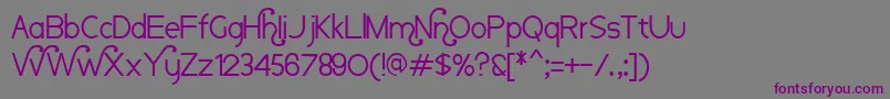 Шрифт Nauvoo – фиолетовые шрифты на сером фоне