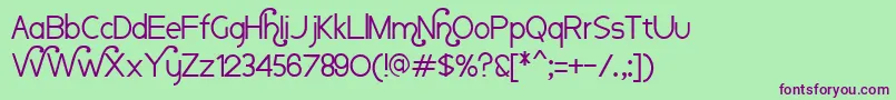 Nauvoo Font – Purple Fonts on Green Background