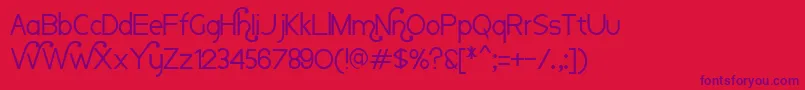 Nauvoo Font – Purple Fonts on Red Background