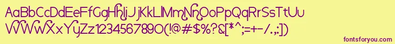 Nauvoo Font – Purple Fonts on Yellow Background