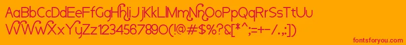 Nauvoo Font – Red Fonts on Orange Background