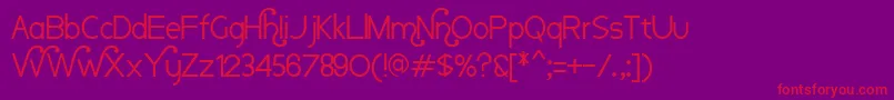 Nauvoo Font – Red Fonts on Purple Background