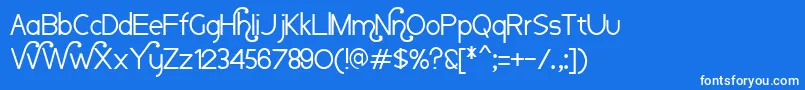 Nauvoo Font – White Fonts on Blue Background