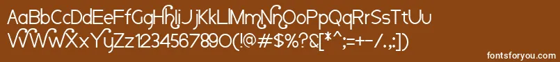 Nauvoo Font – White Fonts on Brown Background