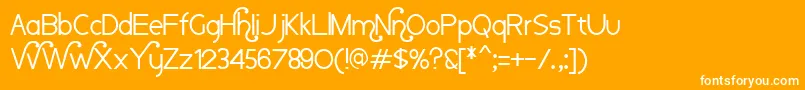 Nauvoo Font – White Fonts on Orange Background