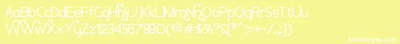 Nauvoo Font – White Fonts on Yellow Background