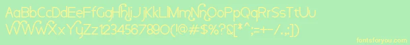 Nauvoo Font – Yellow Fonts on Green Background