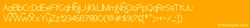 Nauvoo Font – Yellow Fonts on Orange Background