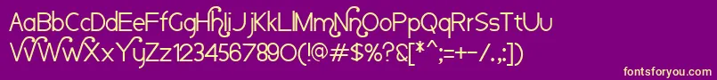 Nauvoo Font – Yellow Fonts on Purple Background