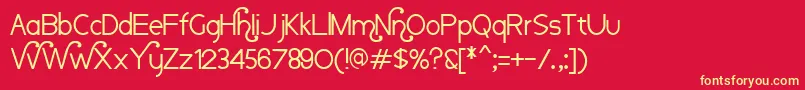 Nauvoo Font – Yellow Fonts on Red Background