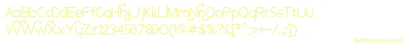 Nauvoo Font – Yellow Fonts on White Background