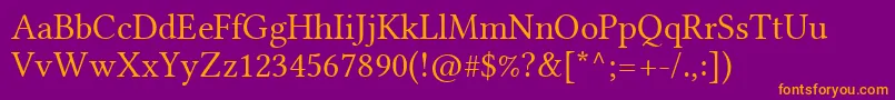 LinlibertineR Font – Orange Fonts on Purple Background