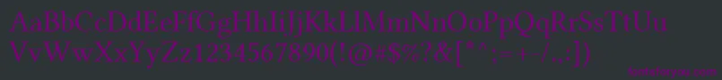 フォントLinlibertineR – 黒い背景に紫のフォント