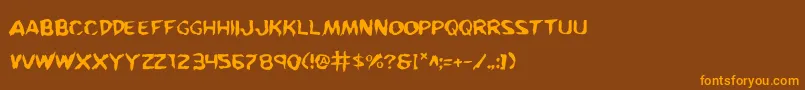 Шрифт KreetureWarped – оранжевые шрифты на коричневом фоне