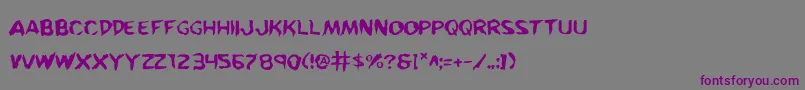 KreetureWarped Font – Purple Fonts on Gray Background