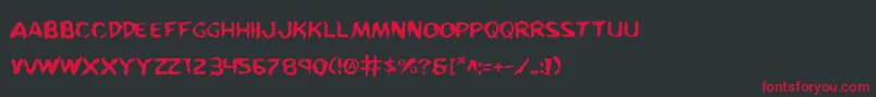 KreetureWarped Font – Red Fonts on Black Background