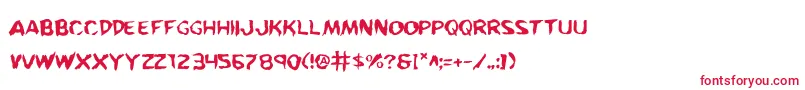 KreetureWarped Font – Red Fonts on White Background