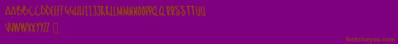 Skinish Font – Brown Fonts on Purple Background