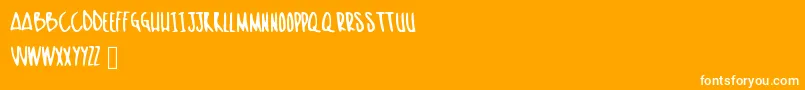 Skinish Font – White Fonts on Orange Background