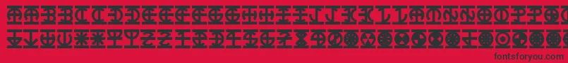 Lantern Font – Black Fonts on Red Background