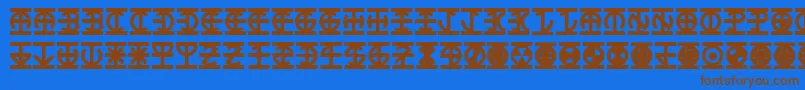 Lantern Font – Brown Fonts on Blue Background