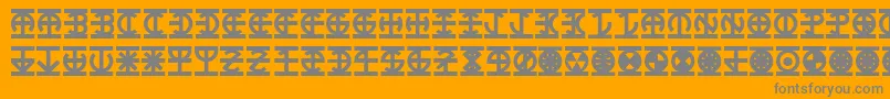 Lantern Font – Gray Fonts on Orange Background