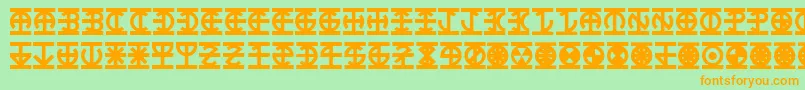 Lantern Font – Orange Fonts on Green Background