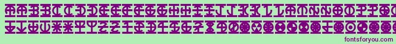 Lantern Font – Purple Fonts on Green Background