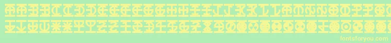 Lantern Font – Yellow Fonts on Green Background