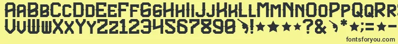 TexasTroupeFp Font – Black Fonts on Yellow Background