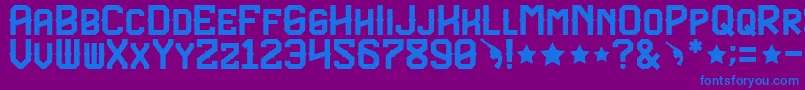 TexasTroupeFp Font – Blue Fonts on Purple Background