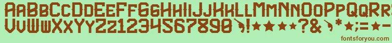 TexasTroupeFp Font – Brown Fonts on Green Background