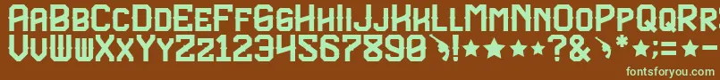 TexasTroupeFp Font – Green Fonts on Brown Background