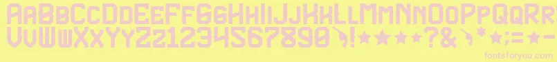 TexasTroupeFp Font – Pink Fonts on Yellow Background