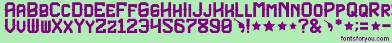TexasTroupeFp Font – Purple Fonts on Green Background