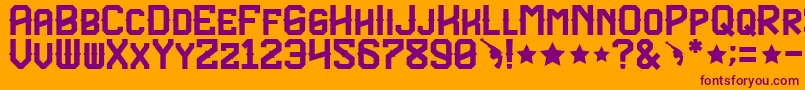 TexasTroupeFp Font – Purple Fonts on Orange Background