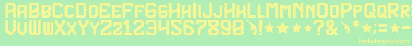 TexasTroupeFp Font – Yellow Fonts on Green Background