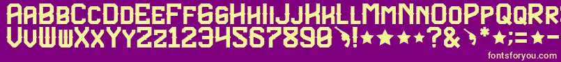 TexasTroupeFp Font – Yellow Fonts on Purple Background