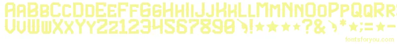 TexasTroupeFp Font – Yellow Fonts on White Background