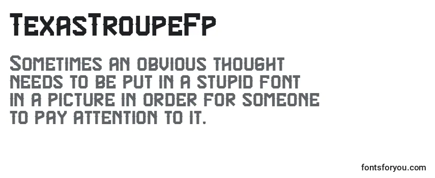Review of the TexasTroupeFp Font