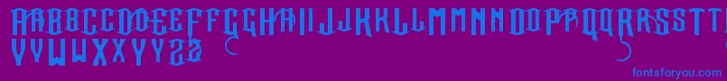 SacredRights Font – Blue Fonts on Purple Background