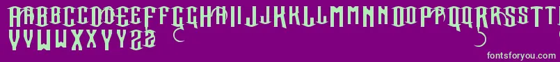 SacredRights Font – Green Fonts on Purple Background