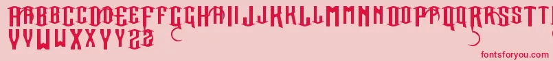 SacredRights Font – Red Fonts on Pink Background