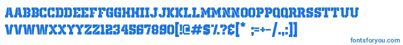 OldSchoolUnitedStencil-Schriftart – Blaue Schriften