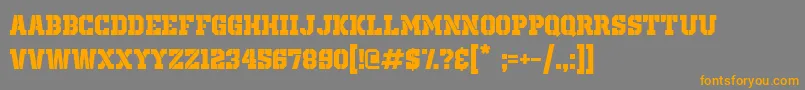 OldSchoolUnitedStencil Font – Orange Fonts on Gray Background