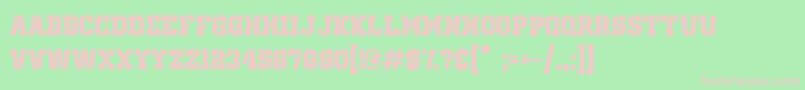 OldSchoolUnitedStencil Font – Pink Fonts on Green Background