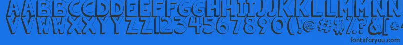 Kgsummersunshineshadow Font – Black Fonts on Blue Background