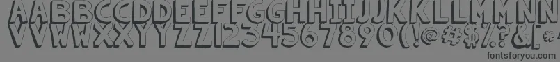 Kgsummersunshineshadow-Schriftart – Schwarze Schriften auf grauem Hintergrund